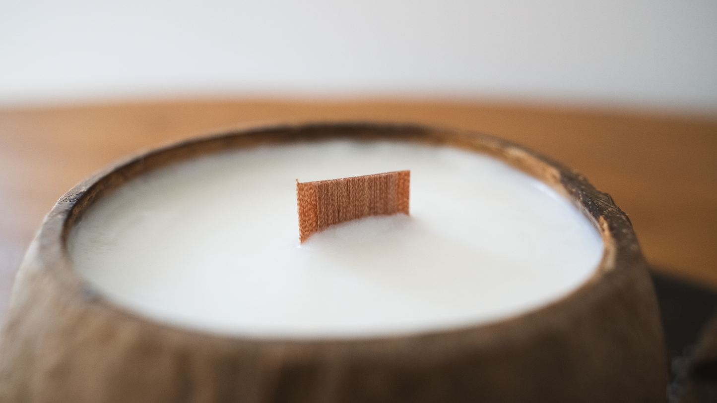 Bougie coque de noix de coco Parfum "Noix de coco"