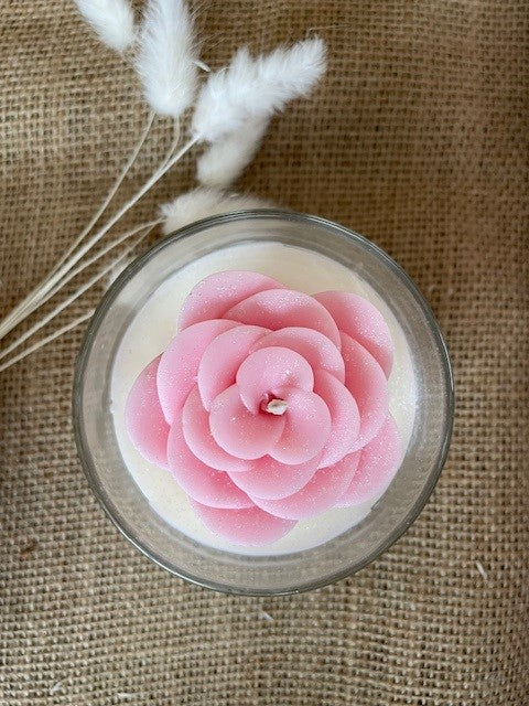 Bougie rose Parfum "Adoucissant"