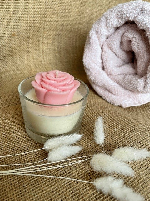 Bougie rose Parfum "Adoucissant"