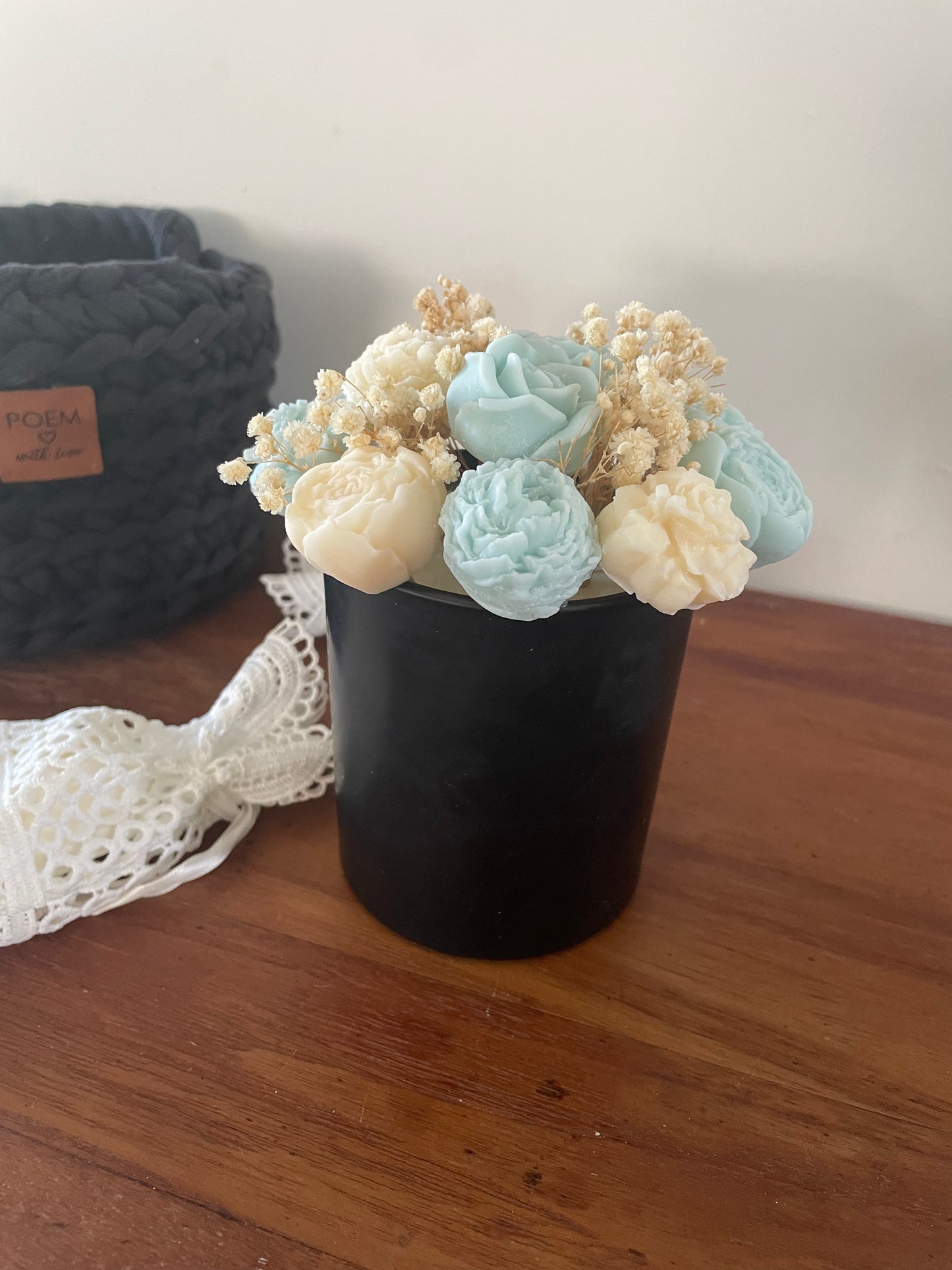 Bouquet bougie et fondants "Crème de soin"
