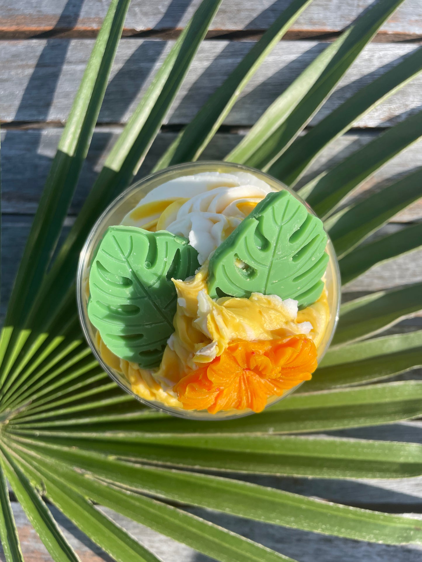 Bougie gourmande Parfum " Mangue Papaye"