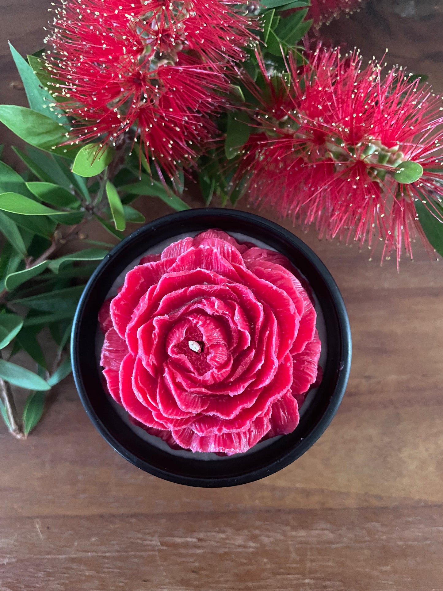 Bougie fleur de pivoine Rose vanillée – Notes florales et gourmandes