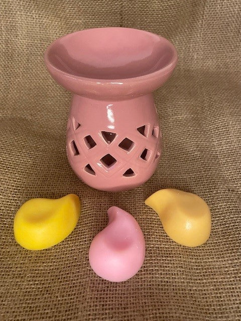Brûle parfum en céramique vieux rose Eden Pastel