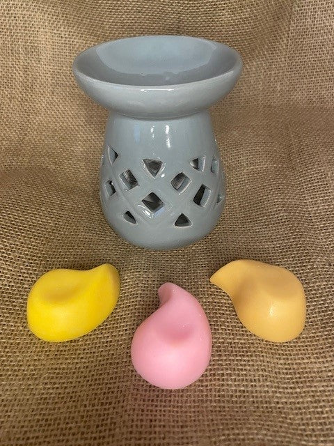 Brûle parfum en céramique gris Eden Pastel
