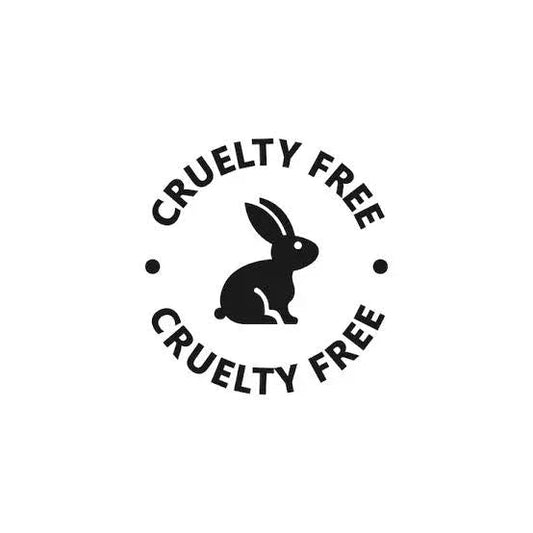 Logo cruelty free avec silhouette de lapin, certifiant bougie artisanale sans cruauté animale.