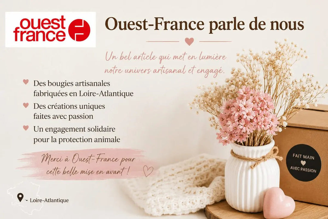 Bougies artisanales en Loire-Atlantique : Ouest-France met en lumière Amoureusement Bougie