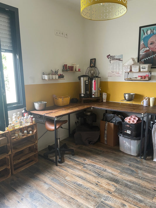 Mon atelier de fabrication de bougies artisanales
