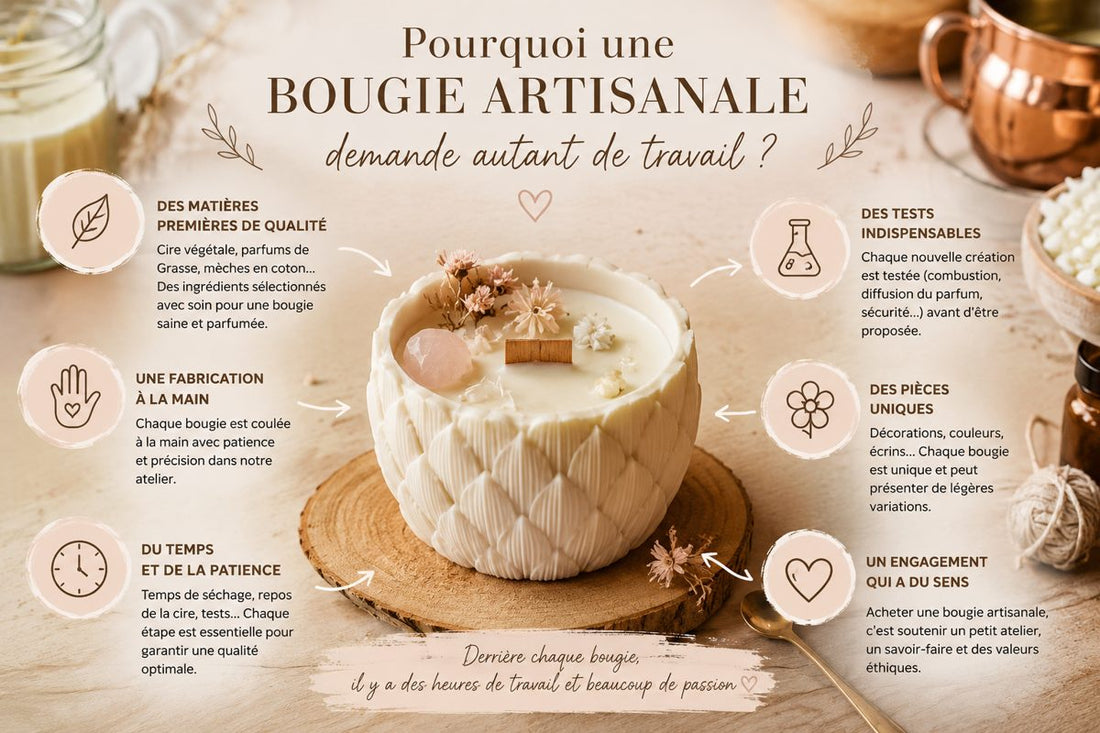 Pourquoi une bougie artisanale demande autant de travail ?