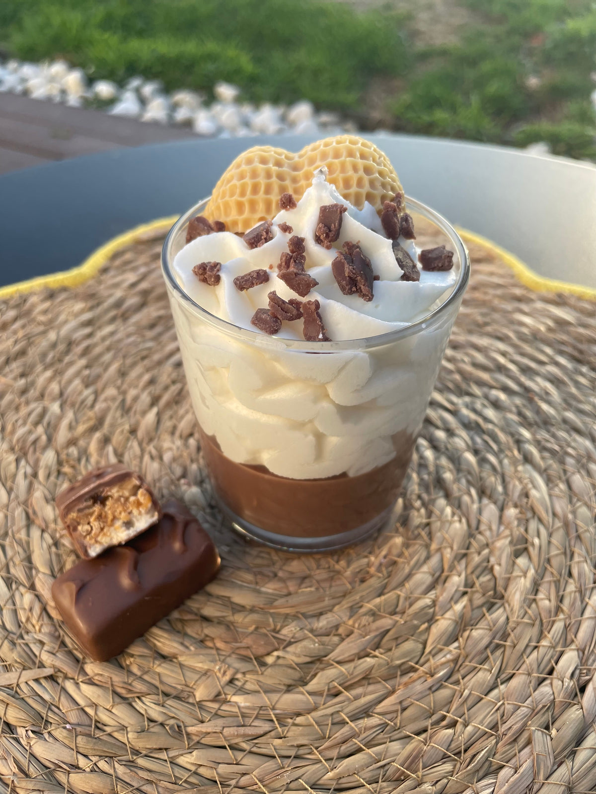 Bougie Chocolat Cacahuète Gourmande – Parfum Pâtisserie