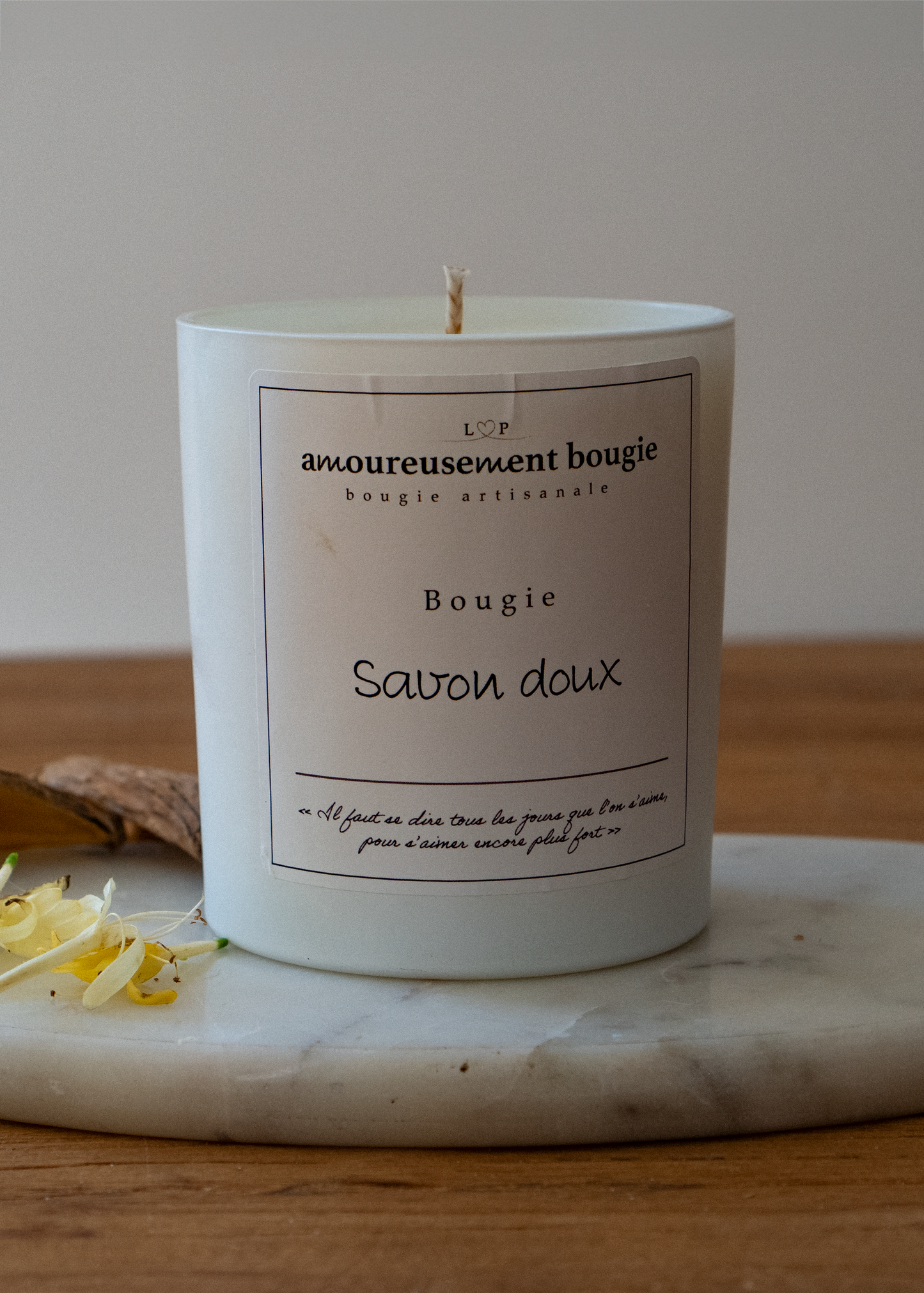 Bougie Parfum "Savon doux"