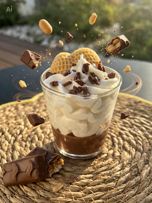 Bougie Chocolat Cacahuète Gourmande – Parfum Pâtisserie