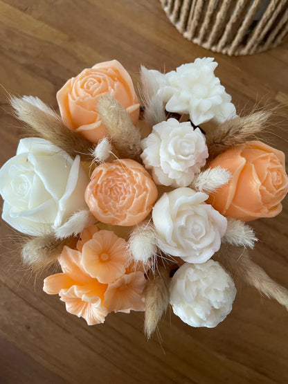 Bouquet artisanale bougie et fondants Musc – Notes douces et poudrées - Amoureusement bougie