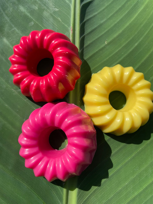 Fondants grands modèles  " Les fleuris" Lot de 3  Parfums "Coquelicot, Rose vanillée, Pivoine"