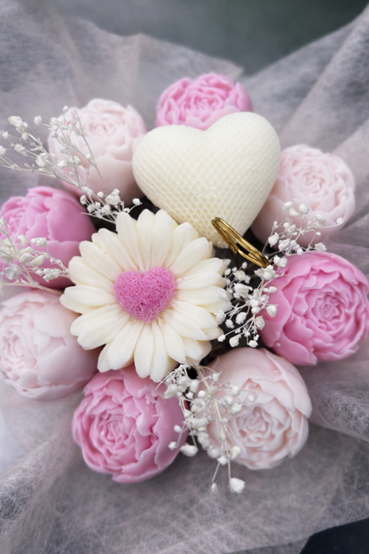 Bouquet de fondants parfumés Fête des Mères – 10 fondants en boîte ronde | Cadeau original