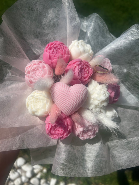 Bouquet de fondants parfumés Fête des Mères – 12 fondants en boîte ronde | Cadeau original