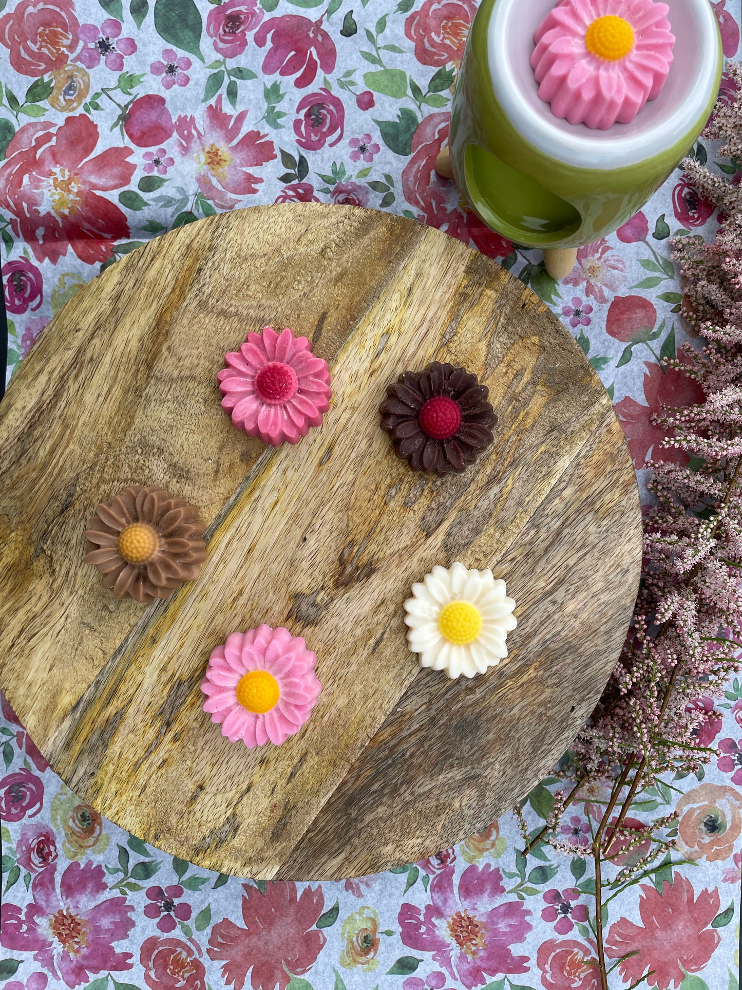 Fondants parfumés 5 Fleurs "Cookies chocolat, Madeleine, Noix de coco, Vanille, Fraise des bois"