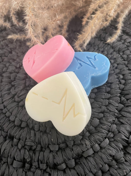 Fondants grands modèles  " Tout doux " Lot de 3  Parfums " Savon doux, Crème de soin, Fleur de coton "