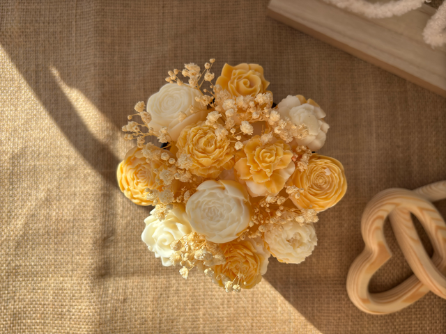 Bouquet bougie et fondants  "Jasmin"